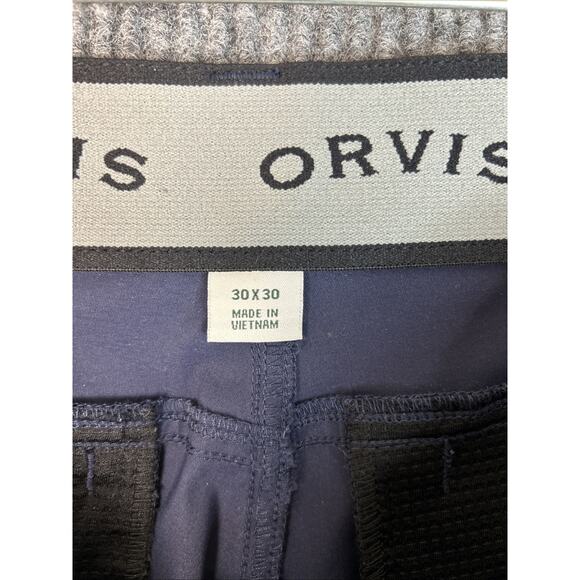 Orvis Mens Water Repellent Outdoor Pants Size 30 Blue Two Way Stretch Breathable - Picture 10 of 12